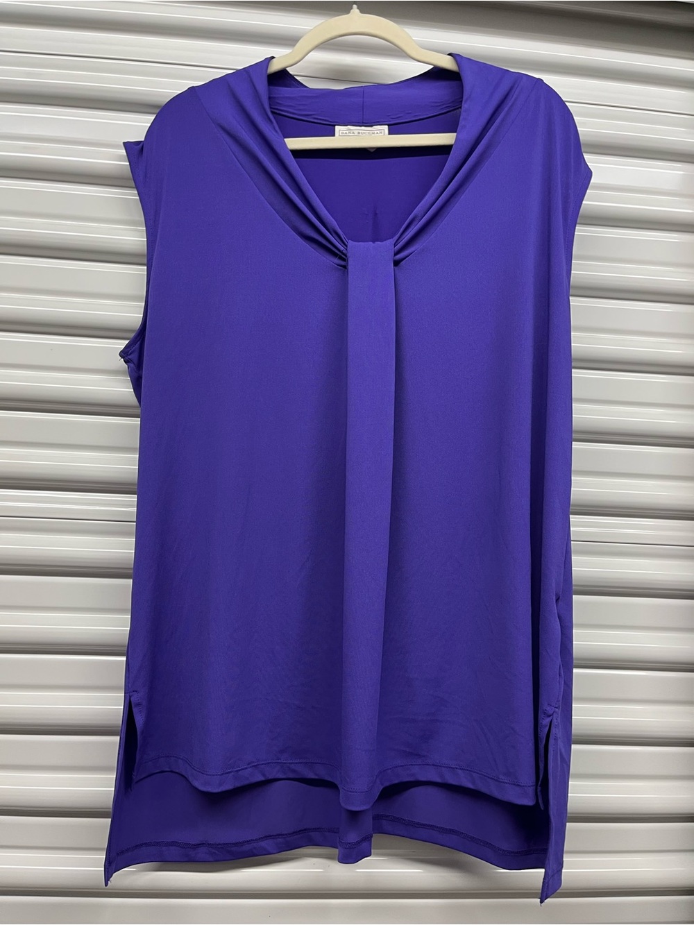 Dana Buchman Sleeveless Twist-Neck Camisole in Royal Purple Size XXL
